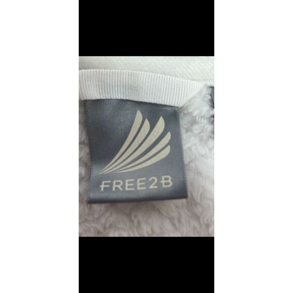 Free 2B White Plush Full Zip Jacket sz M Casual Teddy Spring Transitional Soft - Picture 8 of 12